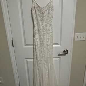 Wedding dress with veil